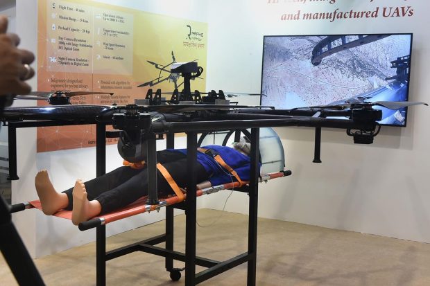 印度“救護車無人機”亮相 極端環(huán)境下可提供人員急救(圖1)