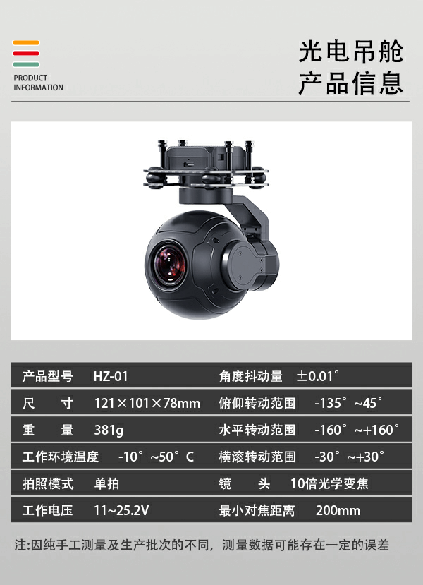 無人機光電吊艙HZ-01型(圖2)